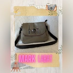 Beautiful Marc Labat Limited Edition French Purse. Bicycle Scene Shoulder Strap.